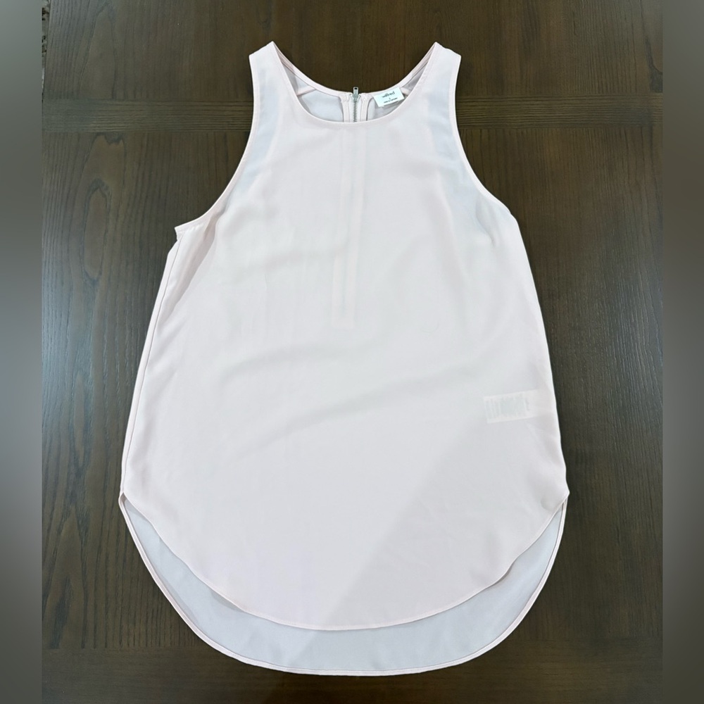 Wilfred Pale Pink Sleeveless Chiffon Tank